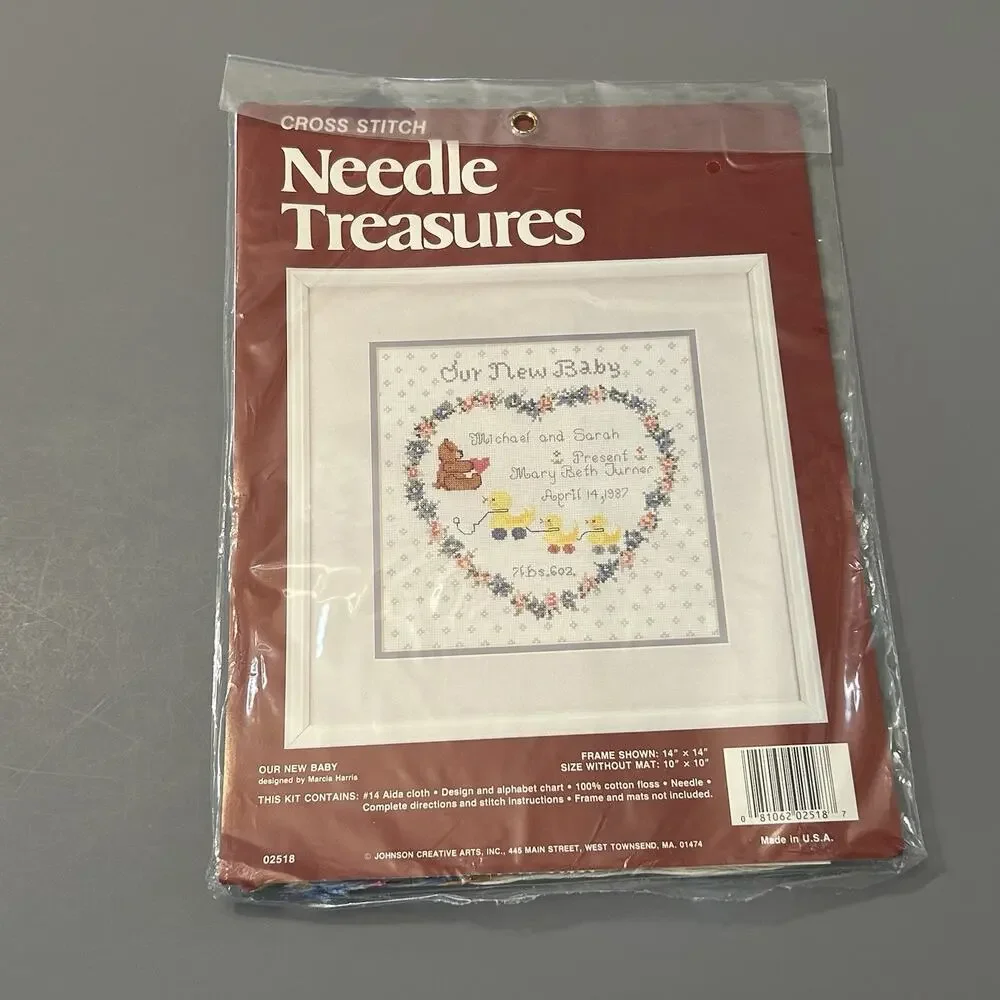 Needle Treasures Cross Stitch Kit Our New Baby 02518 10
